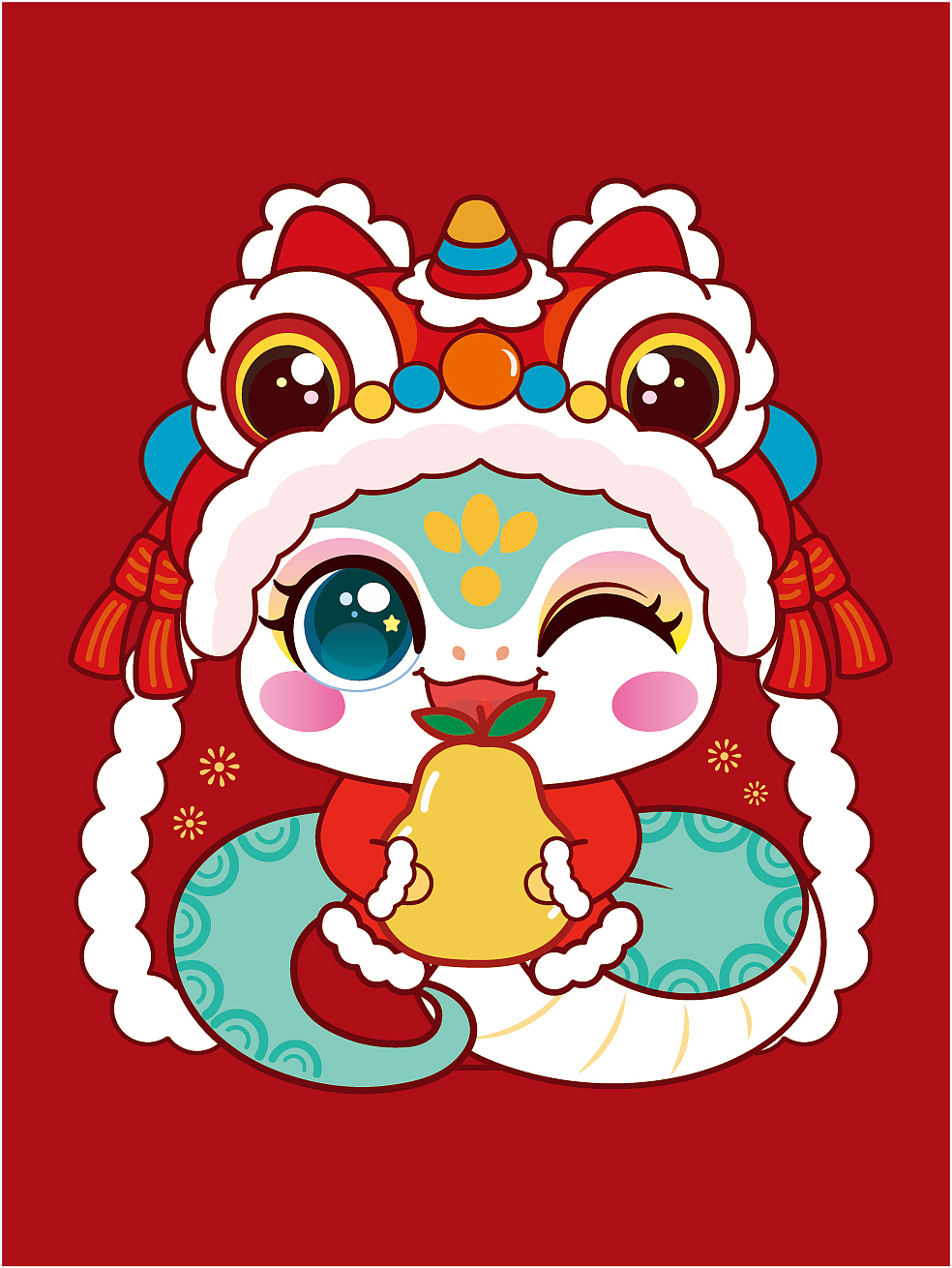 快乐蛇IP卡通形象可爱插画蛇年生肖IP 蛇年快乐（图ZMzc3MTgyOTI4） - 商业插画 - 站酷设计师阿茹生肖IP原创素材 - 站酷ZCOOL