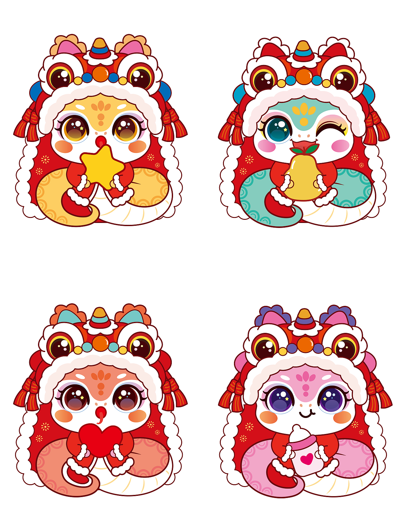 快乐蛇IP卡通形象可爱插画蛇年生肖IP 蛇年快乐（图ZMzc3MTgyNzcy） - 商业插画 - 站酷设计师阿茹生肖IP原创素材 - 站酷ZCOOL