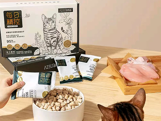 战利品-每日精控系列猫粮产品包装设计