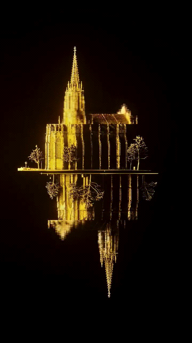 黄金教堂的倒影