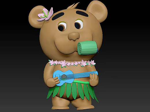 卡通小熊建模（個人主頁-ZNzA0MTExNzI=） - 動畫/影視 - 站酷設(shè)計(jì)師芋泥仔原創(chuàng)素材 - 站酷ZCOOL