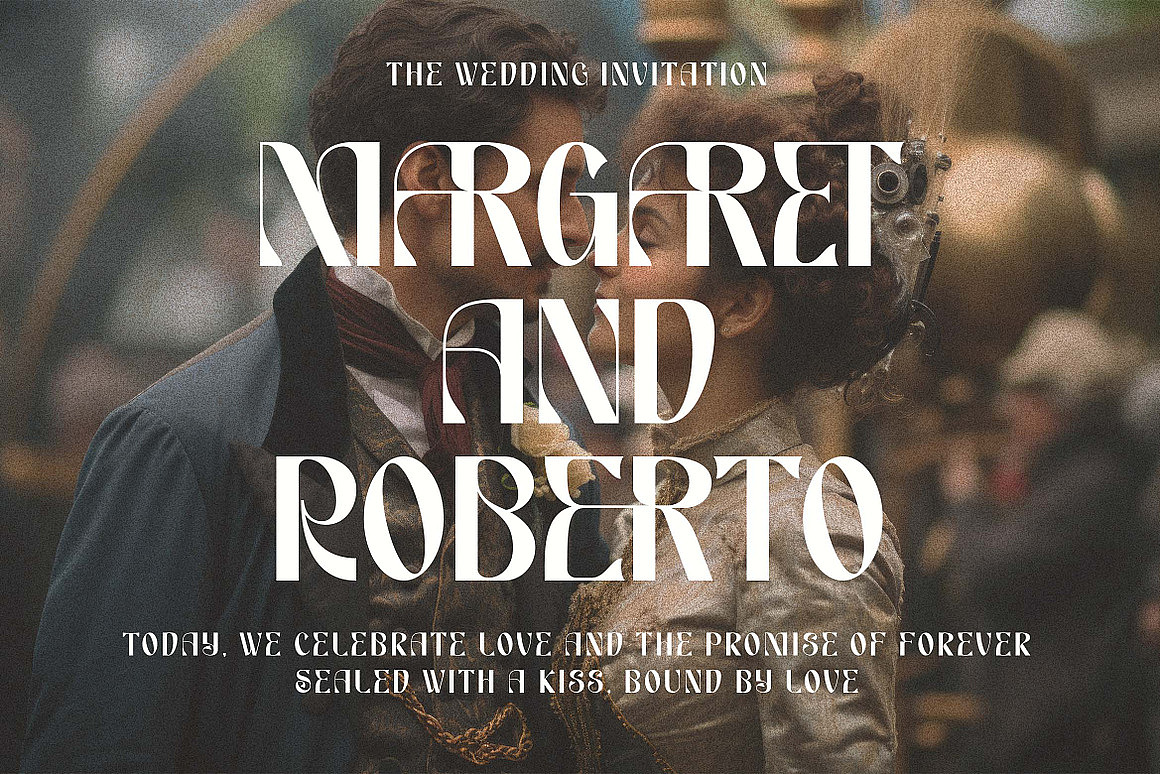 古典优雅时尚宫廷画册海报封面标题花体字装饰英文字体