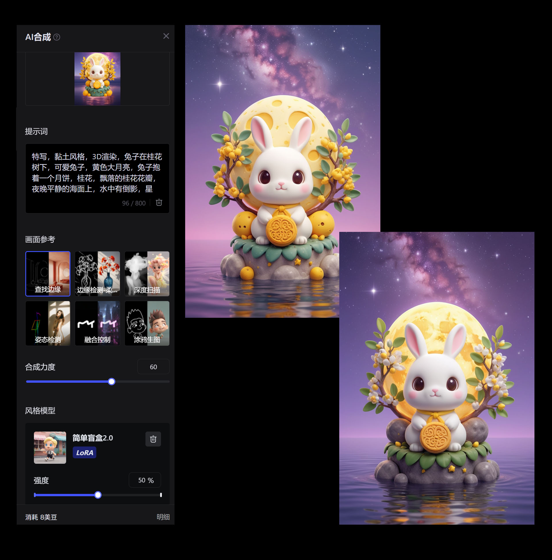 AIGC应用指南 | 用美图WHEE辅助设计中秋节海报(图ZMTQ5MTA3MDg=) - 教程 - 站酷设计师大猫404原创素材 - 站酷ZCOOL