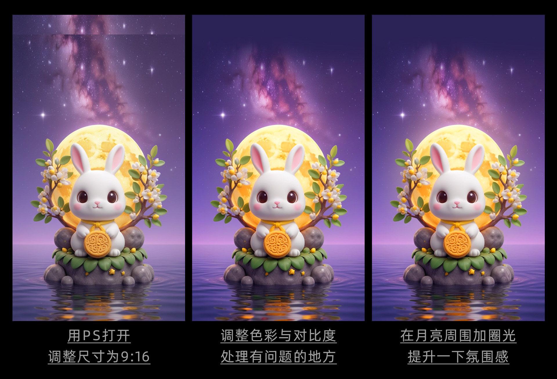 AIGC应用指南 | 用美图WHEE辅助设计中秋节海报(图ZMTQ5MTA3MTY=) - 教程 - 站酷设计师大猫404原创素材 - 站酷ZCOOL