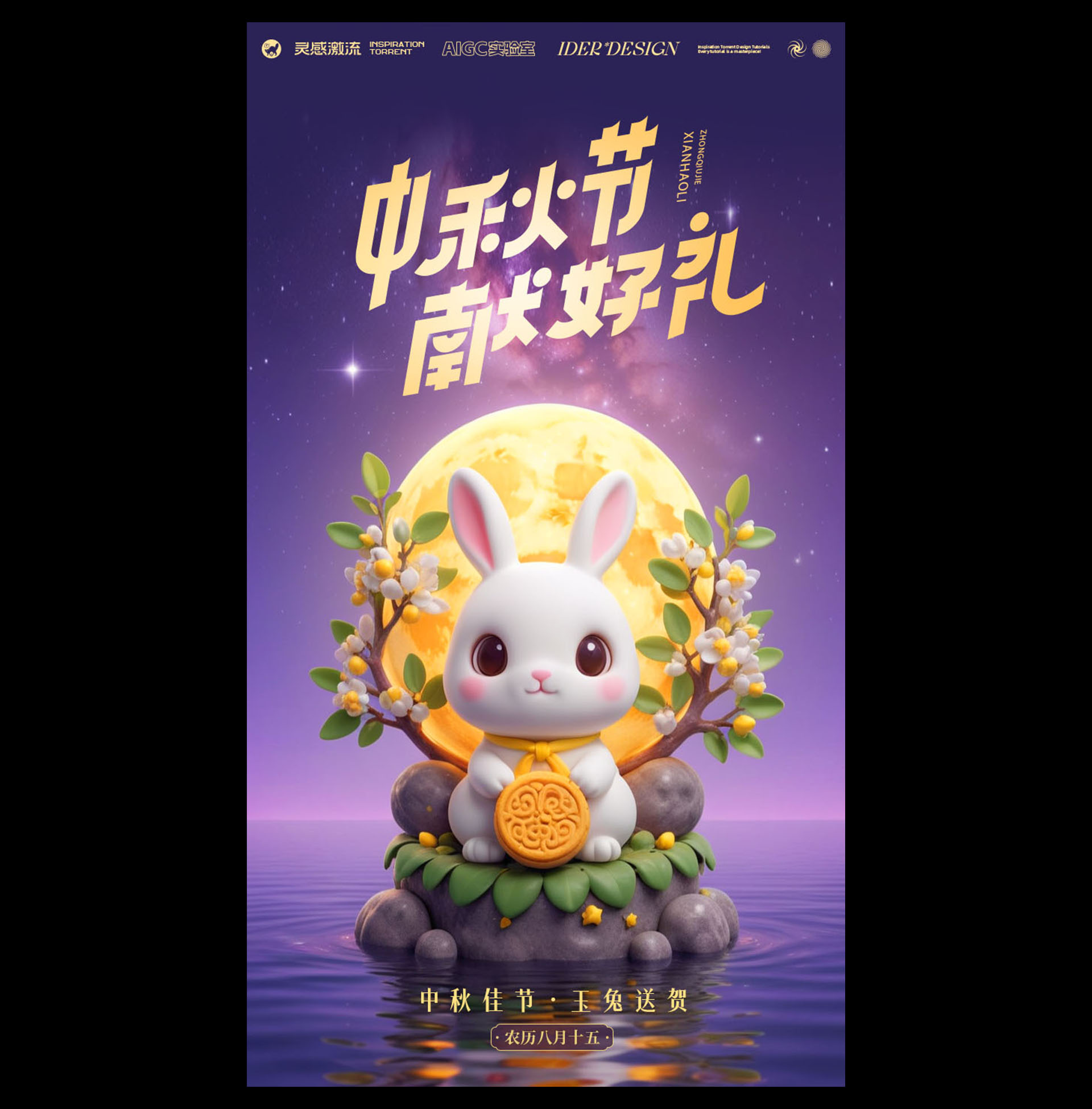 AIGC应用指南 | 用美图WHEE辅助设计中秋节海报(图ZMTQ5MTA3MjA=) - 教程 - 站酷设计师大猫404原创素材 - 站酷ZCOOL