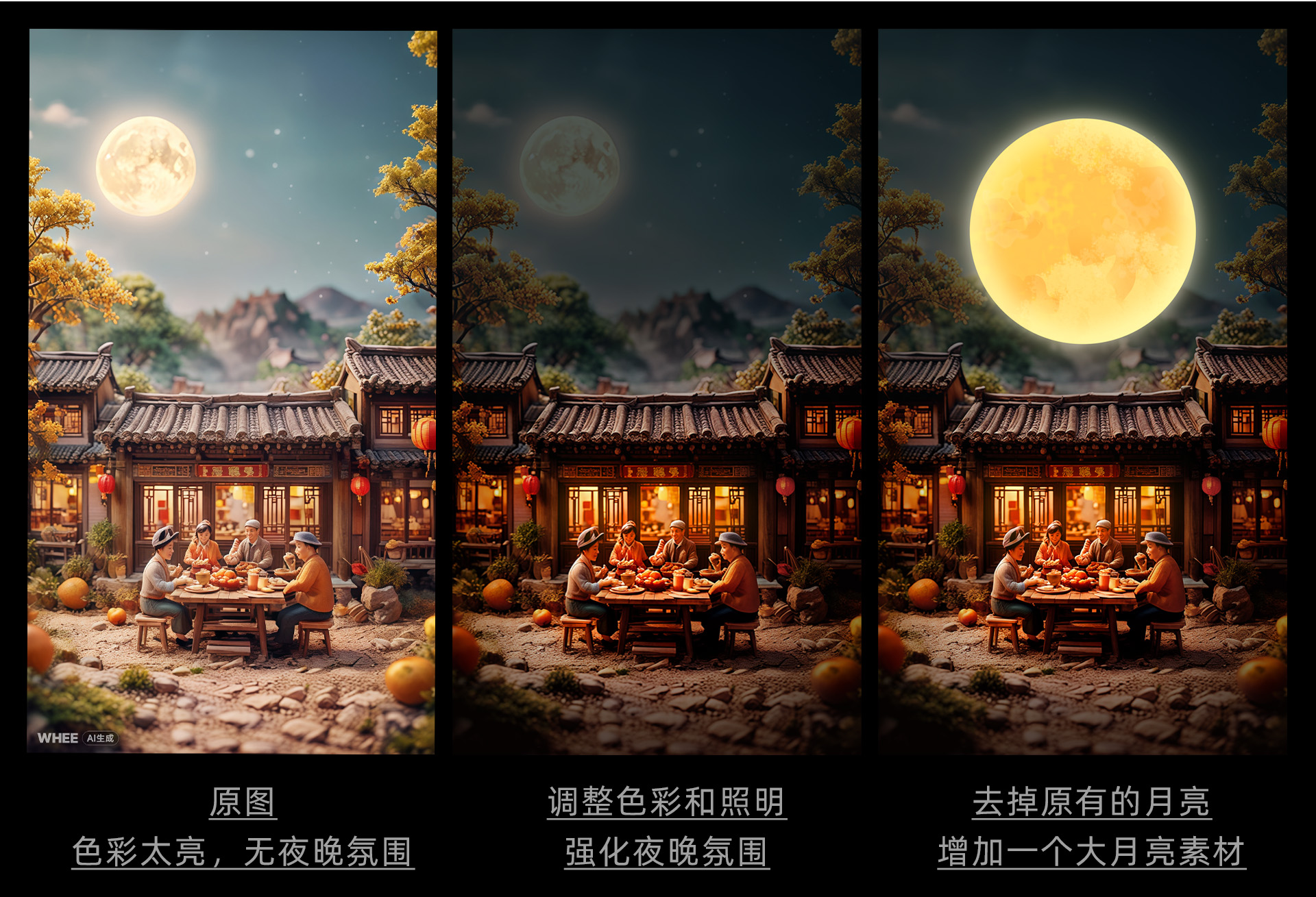 AIGC应用指南 | 用美图WHEE辅助设计中秋节海报(图ZMTQ5MTA3NzI=) - 教程 - 站酷设计师大猫404原创素材 - 站酷ZCOOL