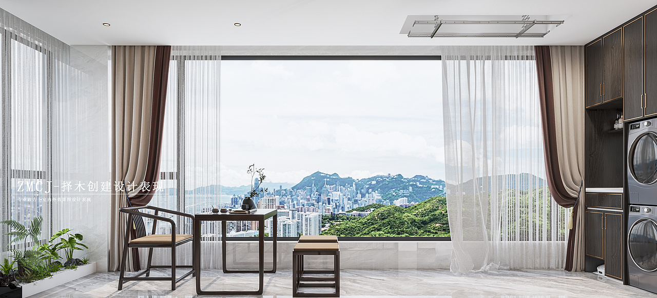 家装-新中式客餐厅