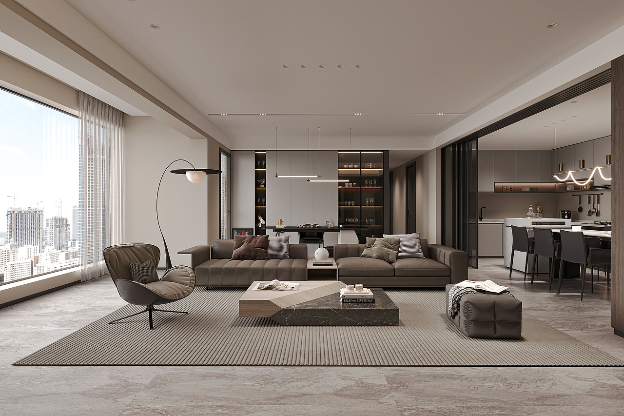 现代风客餐厅设计（图ZMzc3MjI2NzM2） - 家装设计 - 站酷设计师艺维空间原创素材 - 站酷ZCOOL