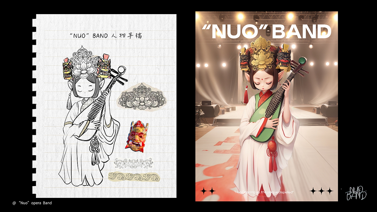傩乐队NUO BAND| 傩文化非遗文创(图ZMzc3MjM3MjE2) - IP形象 - 站酷设计师是yy吗原创素材 - 站酷ZCOOL