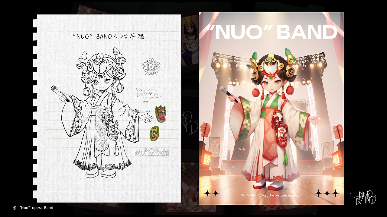 傩乐队NUO BAND| 傩文化非遗文创(图ZMzc3MjM3MTky) - IP形象 - 站酷设计师是yy吗原创素材 - 站酷ZCOOL