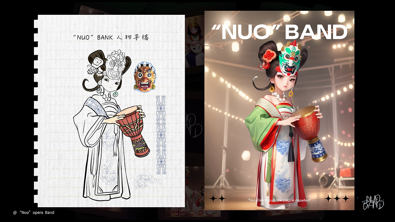 傩乐队NUO BAND| 傩文化非遗文创(图ZMzc3MjM3MTY4) - IP形象 - 站酷设计师是yy吗原创素材 - 站酷ZCOOL