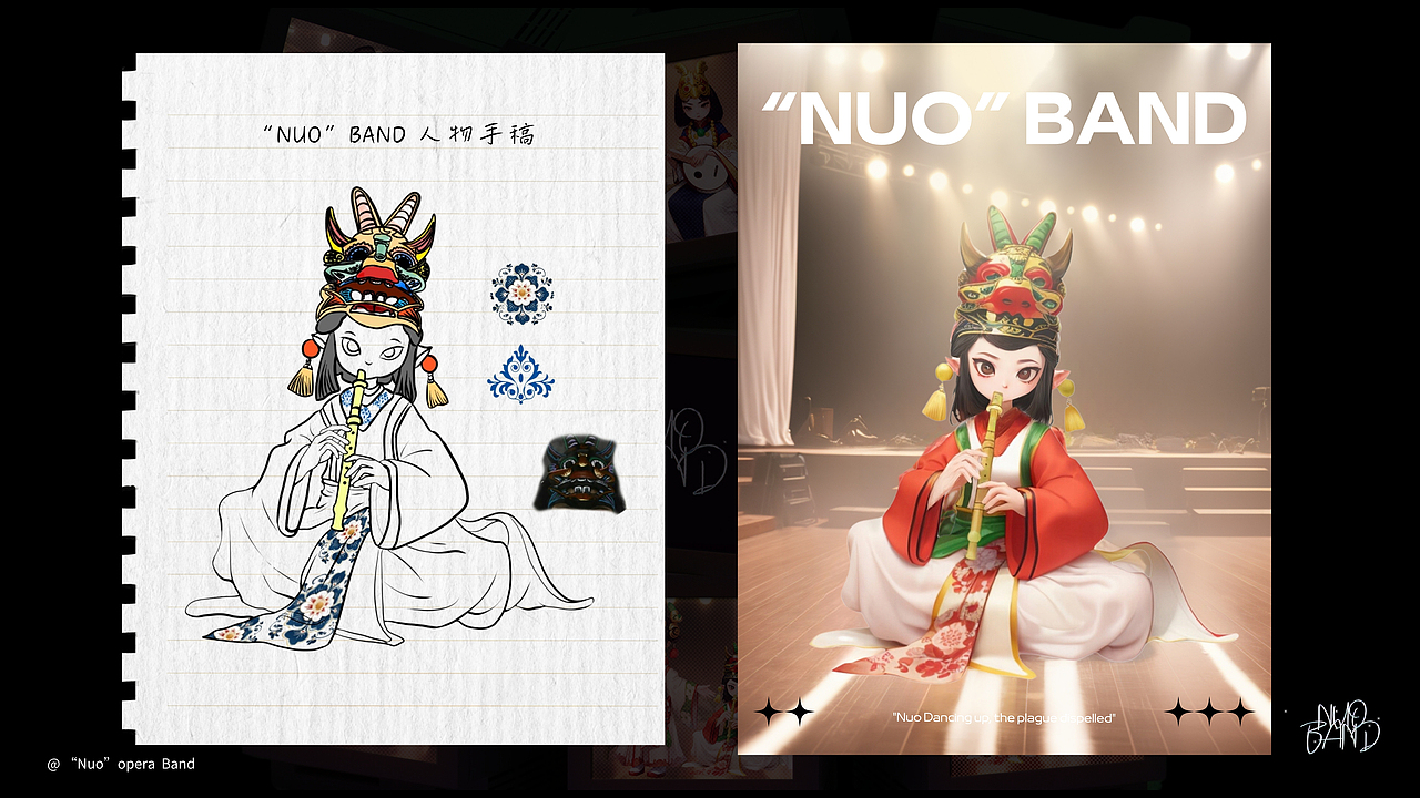 傩乐队NUO BAND| 傩文化非遗文创(图ZMzc3MjM3MTgw) - IP形象 - 站酷设计师是yy吗原创素材 - 站酷ZCOOL