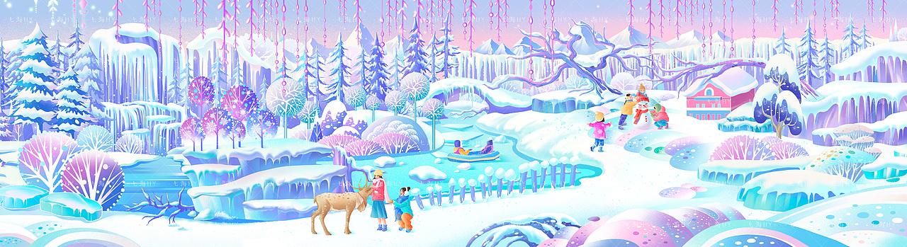 大美龙江插画长卷(图ZMzc3MjM5ODM2) - 商业插画 - 站酷设计师七海HY原创素材 - 站酷ZCOOL