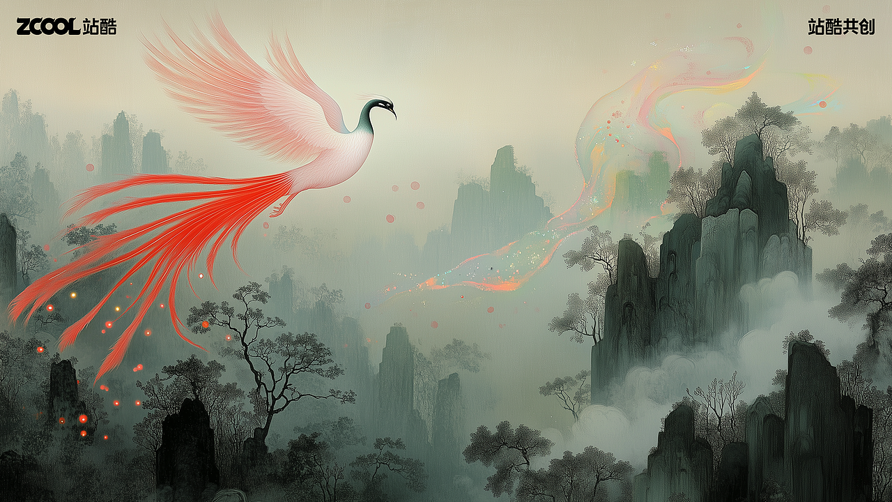 山海经-国风奇幻（图ZMzc3MjYwNTQ0） - 海报 - 站酷设计师有声调的FaFa原创素材 - 站酷ZCOOL