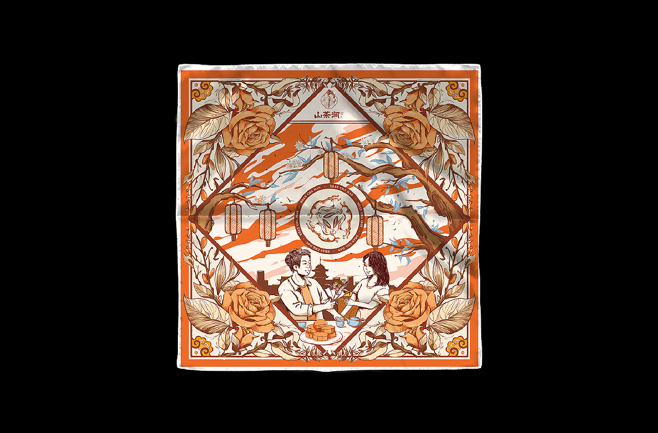 山茶涧 -【花好月圆】金秋主题活动视觉与物料设计（图ZMzc3MjUzNjMy） - 商业插画 - 站酷设计师篝火小野人原创素材 - 站酷ZCOOL