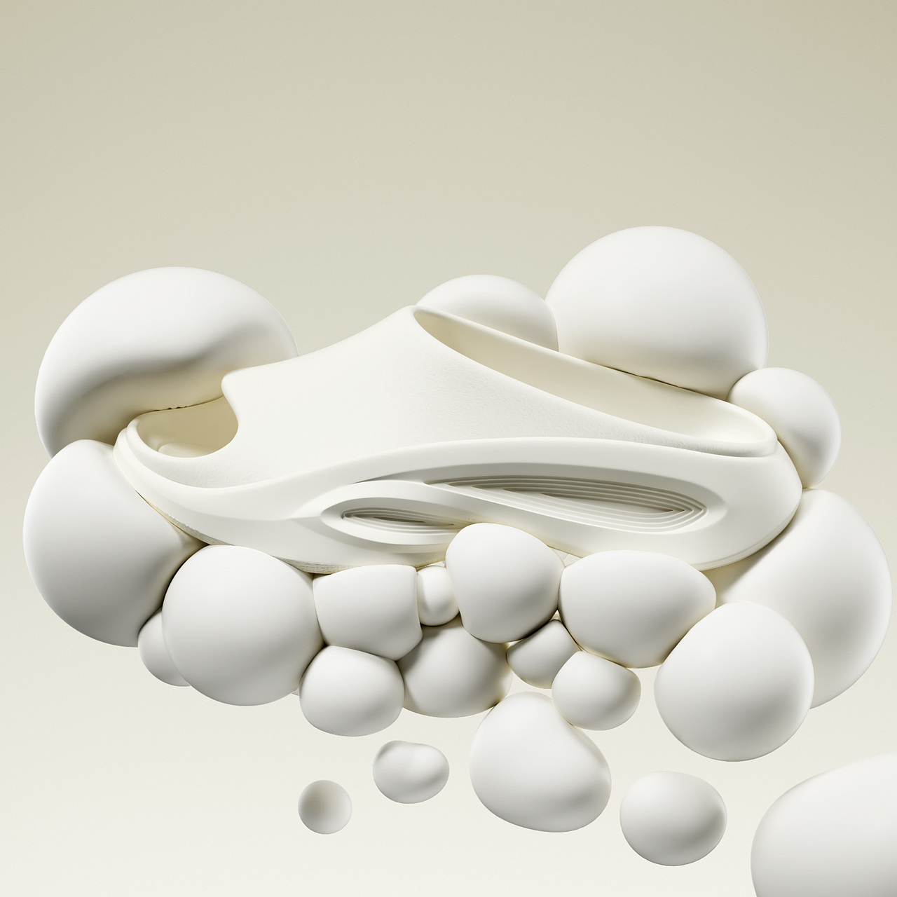 Whitehot运动拖鞋-产品渲染/主图渲染