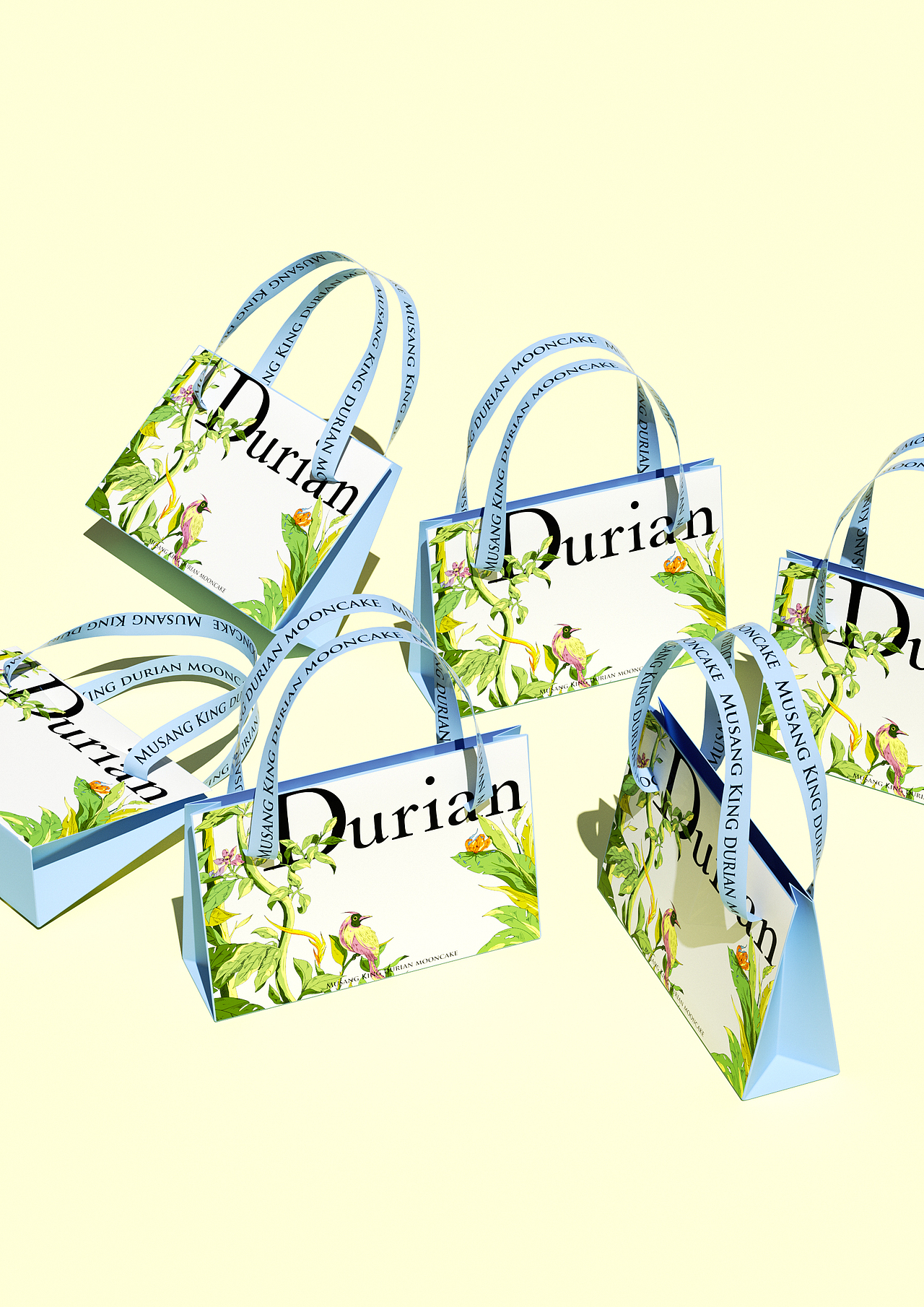 榴莲中秋礼盒包装设计