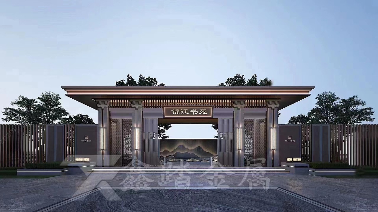 售楼部园林不锈钢装饰工程 金属整装工程