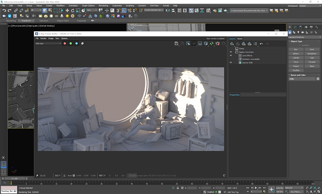 第一次尝试3d辅助绘画