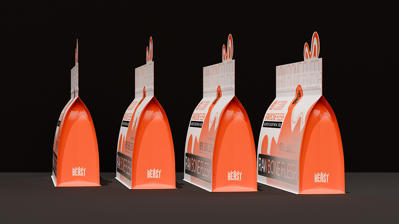 BEAST野兽宠物生骨肉冻干包装设计 ▏狗粮 ▏主粮
