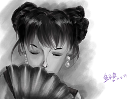 无题：但是觉得头发画的还不错