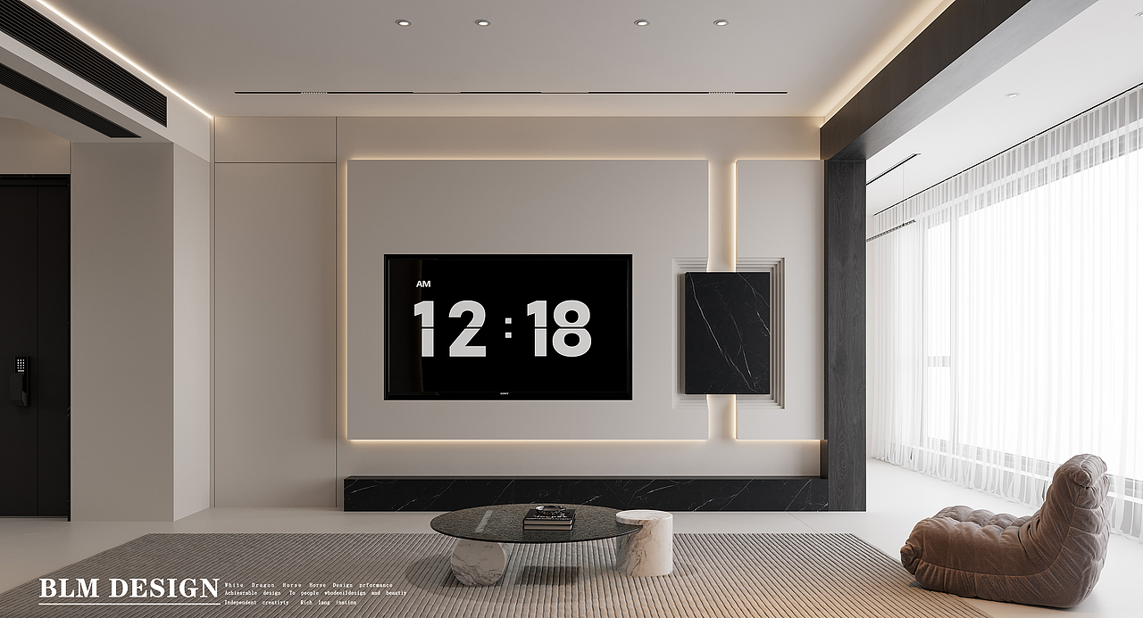 现代黑色木纹风