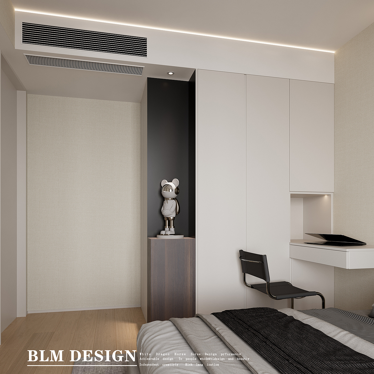 现代黑色木纹风