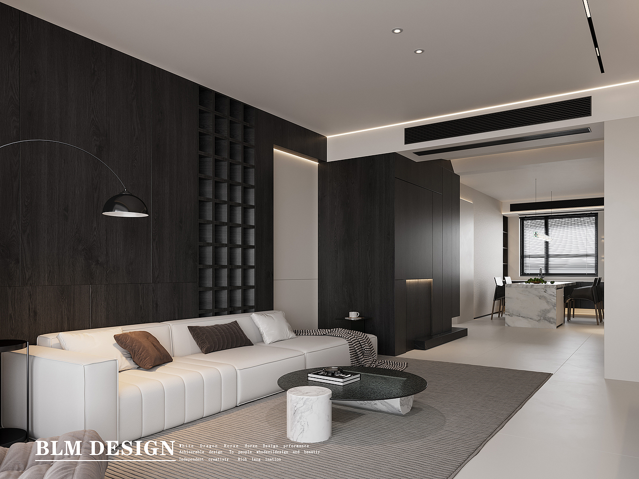 现代黑色木纹风