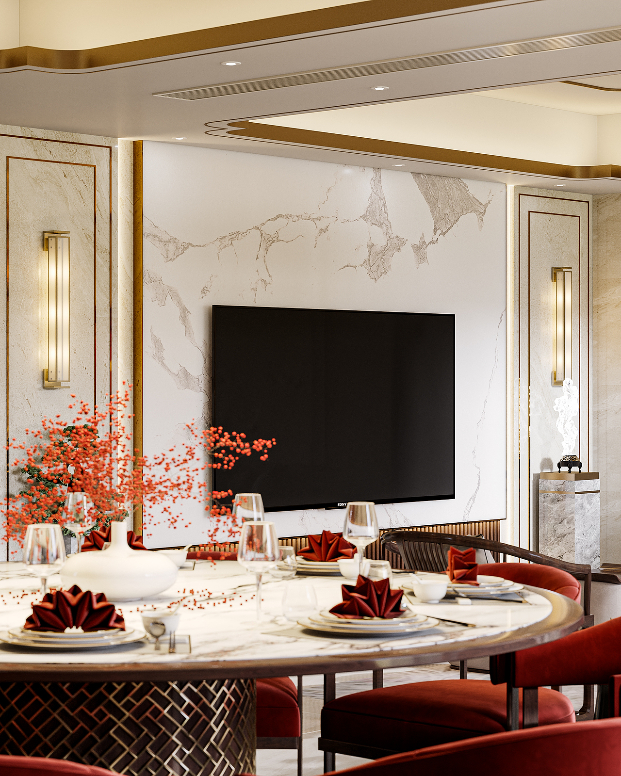 新中式别墅渲染