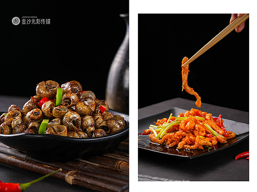 武汉美食拍摄｜开胃凉菜｜凉拌田螺｜黑椒牛柳