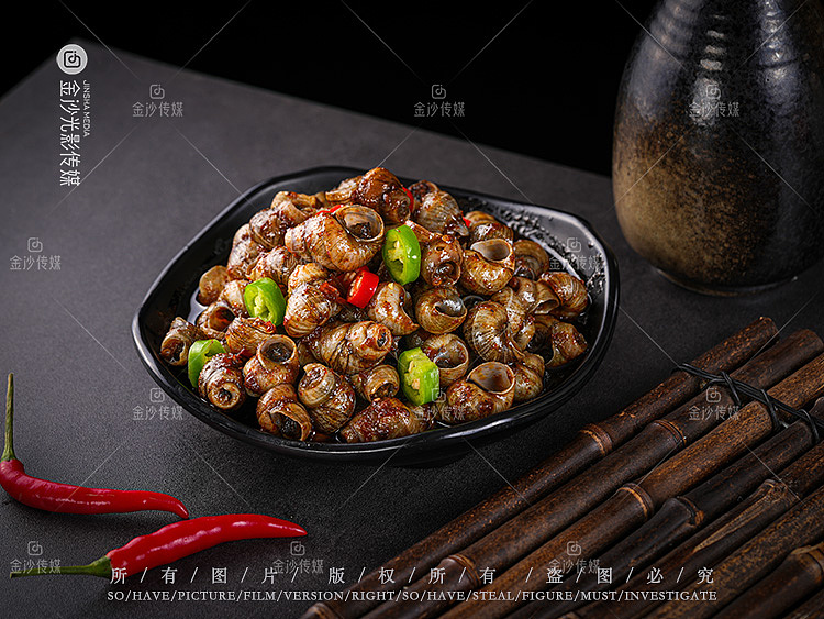 武汉美食拍摄|开胃凉菜|凉拌田螺|黑椒牛柳