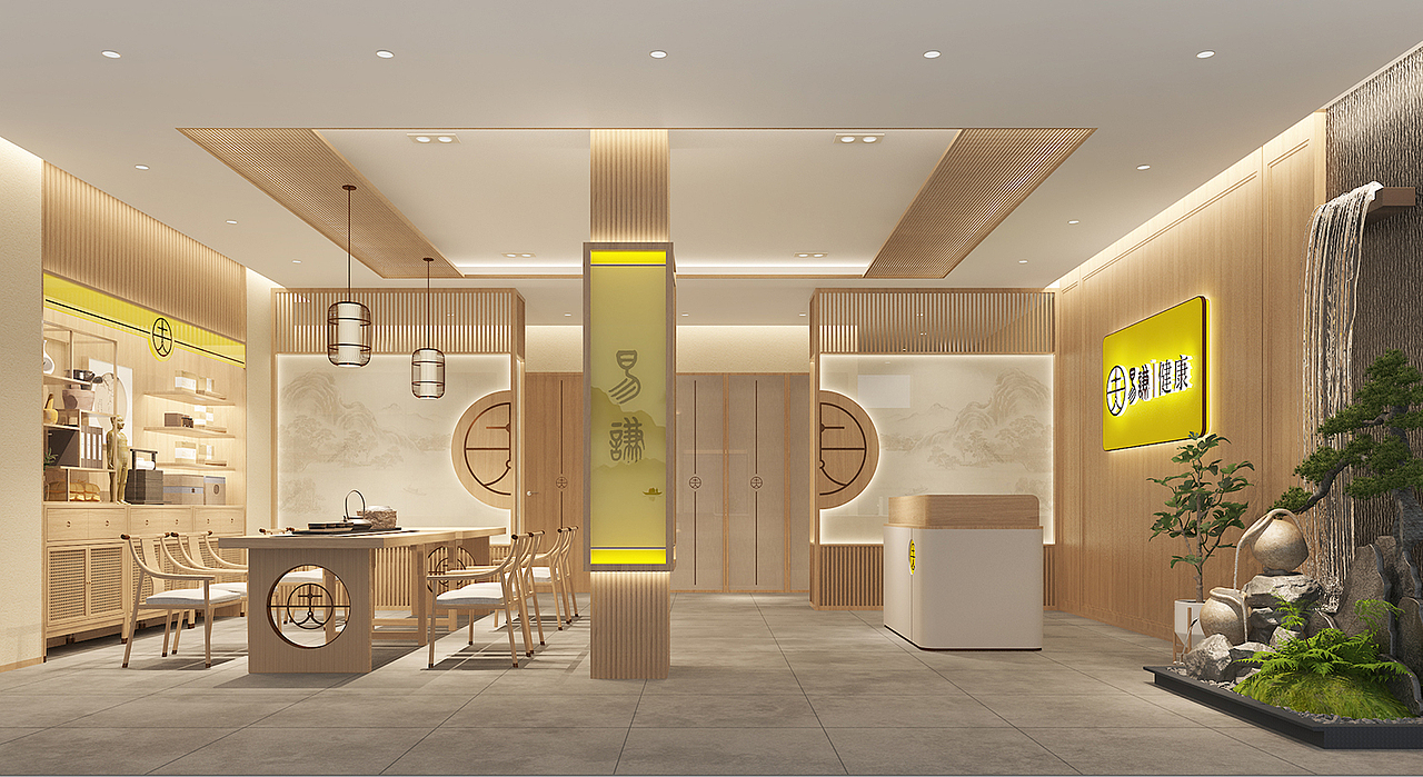 健康养生馆品牌SI设计—易谦健康(图ZMzc3Mjk5NTI4) - 商业空间设计 - 站酷设计师简米武汉品牌设计原创素材 - 站酷ZCOOL
