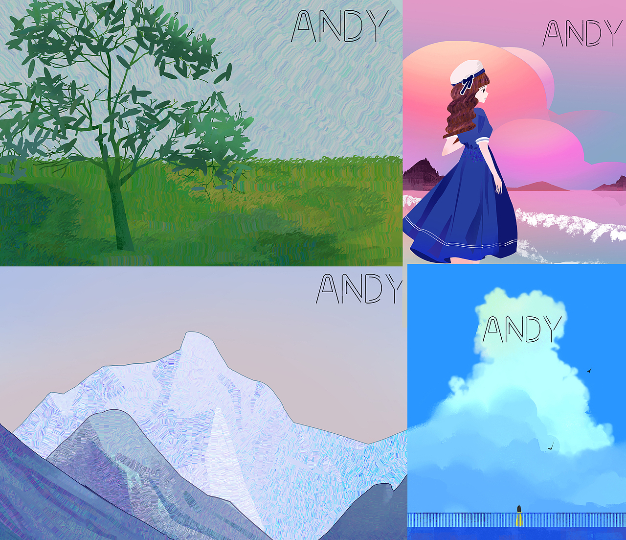 色彩造型练习（图ZMzc3MzAxNzg4） - 商业插画 - 站酷设计师Andy520520原创素材 - 站酷ZCOOL