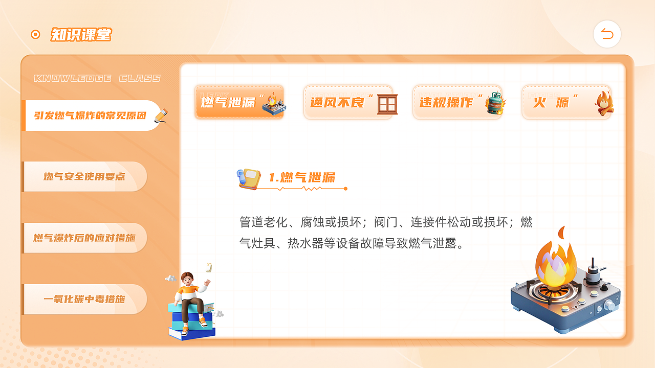UI模拟燃气爆炸体验系统