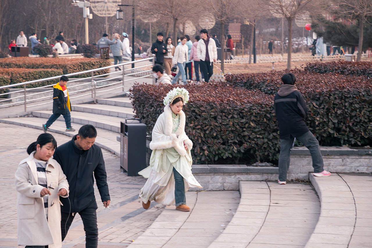 正月初一的魏祠公园