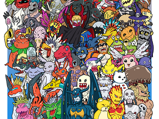 手绘第一部数码宝贝合集