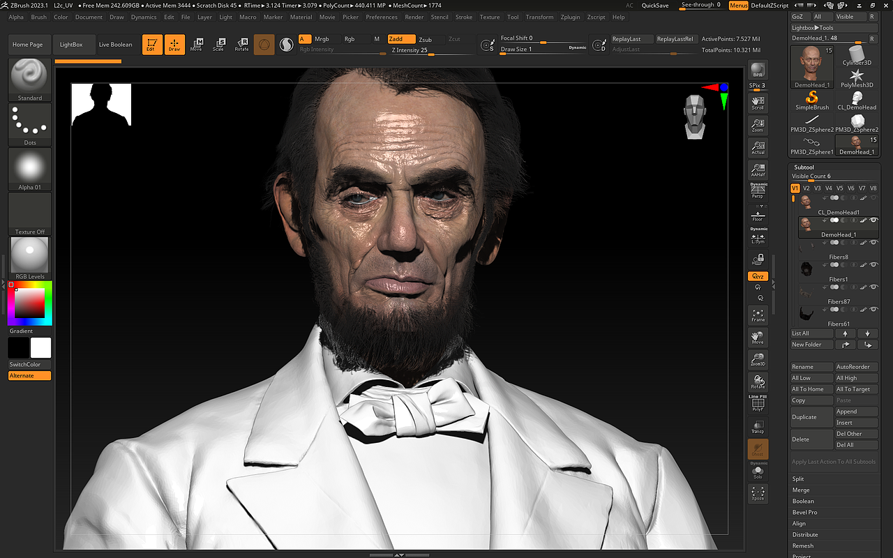 Abraham Lincoln人物写实ZBrush建模（图ZMzc3MzMxMDA4） - 人物/生物 - 站酷设计师shonenProgram原创素材 - 站酷ZCOOL