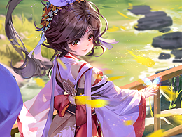 古风半Q版人设插画