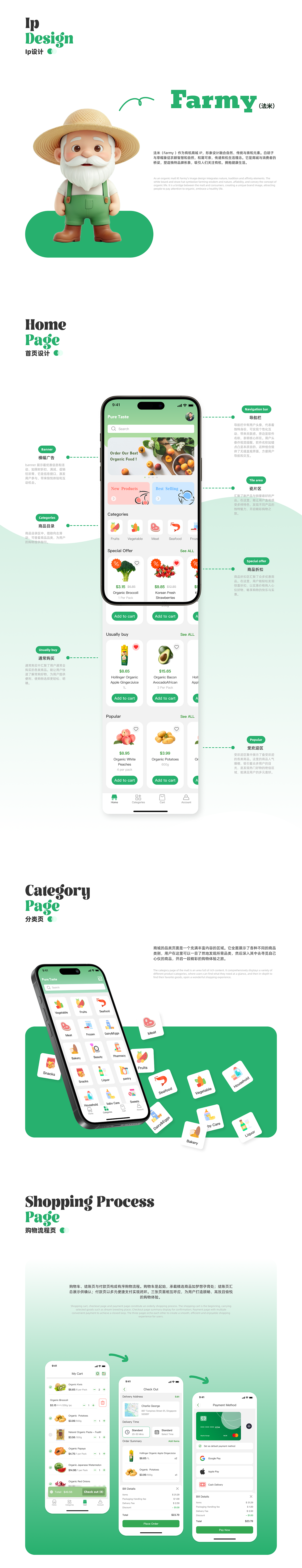 本味 Pure Taste 线上生鲜商城app（图ZMzc3MzQ3Nzky） - APP界面 - 站酷设计师水泥猫的饭原创素材 - 站酷ZCOOL