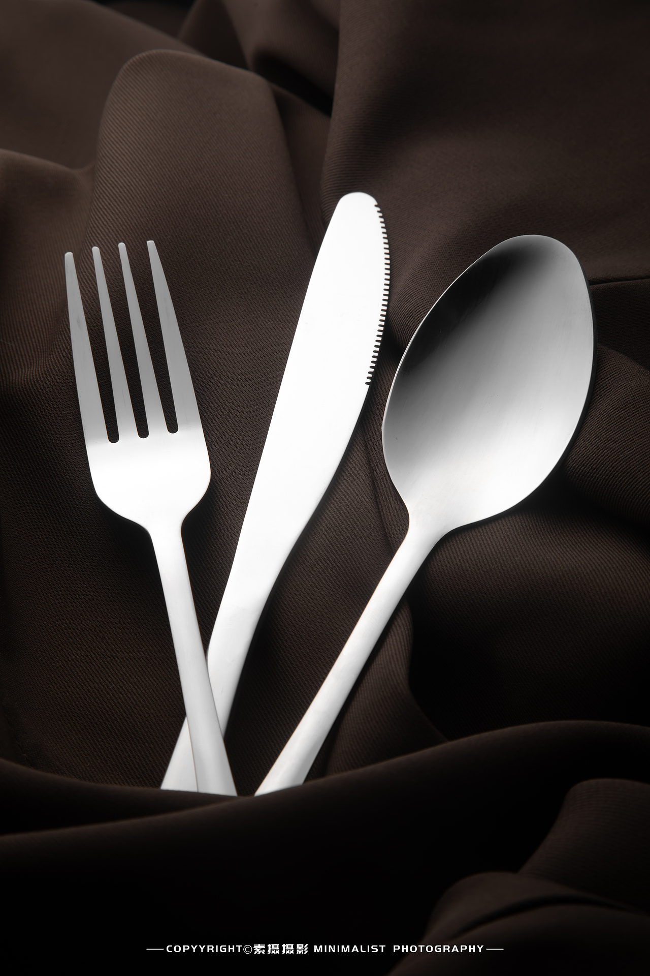 一组刀叉勺的拍摄