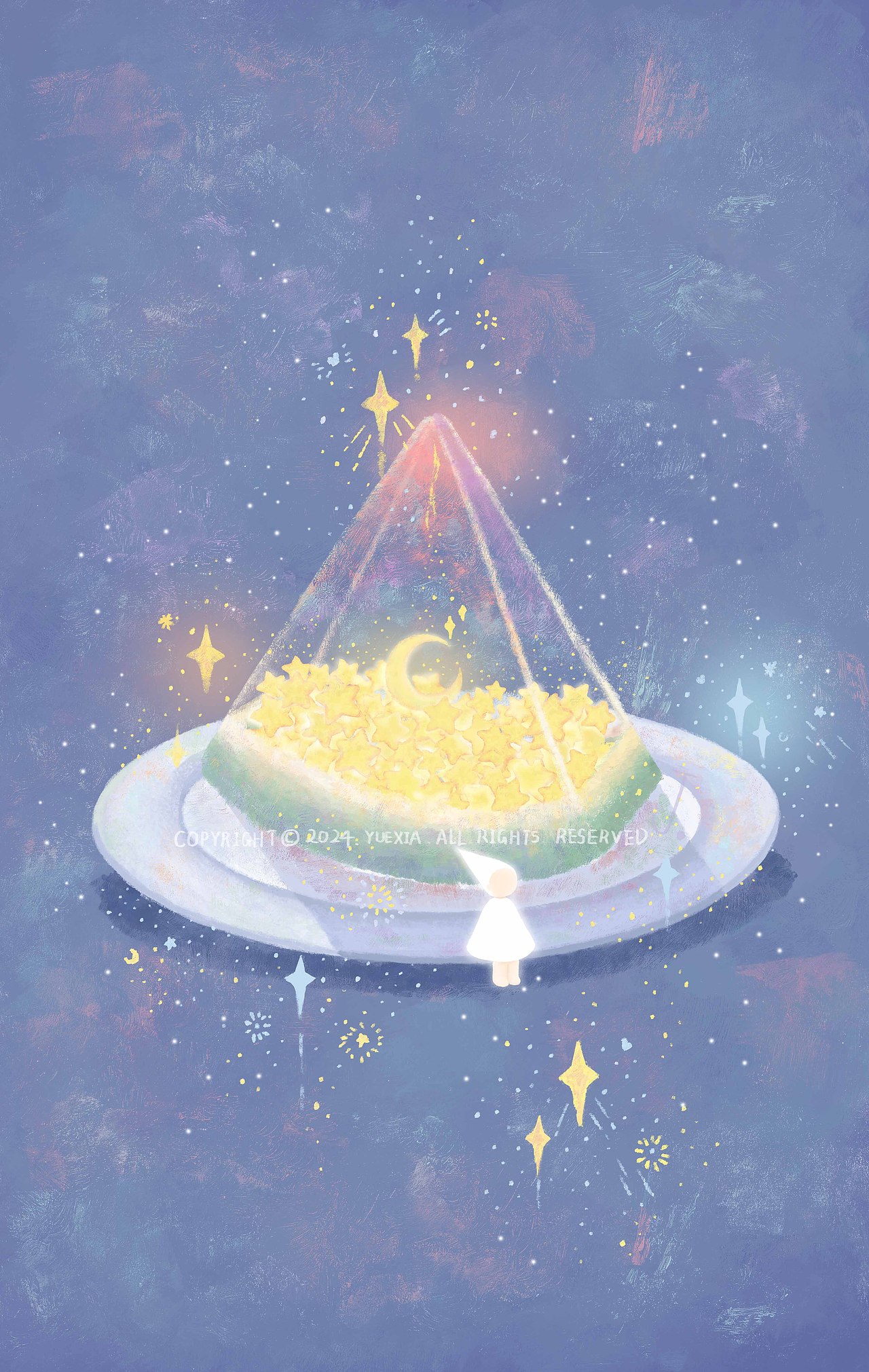 梦幻星星系列插画作品（图ZMzc3MzU4MDEy） - 艺术插画 - 站酷设计师玥夏moon原创素材 - 站酷ZCOOL