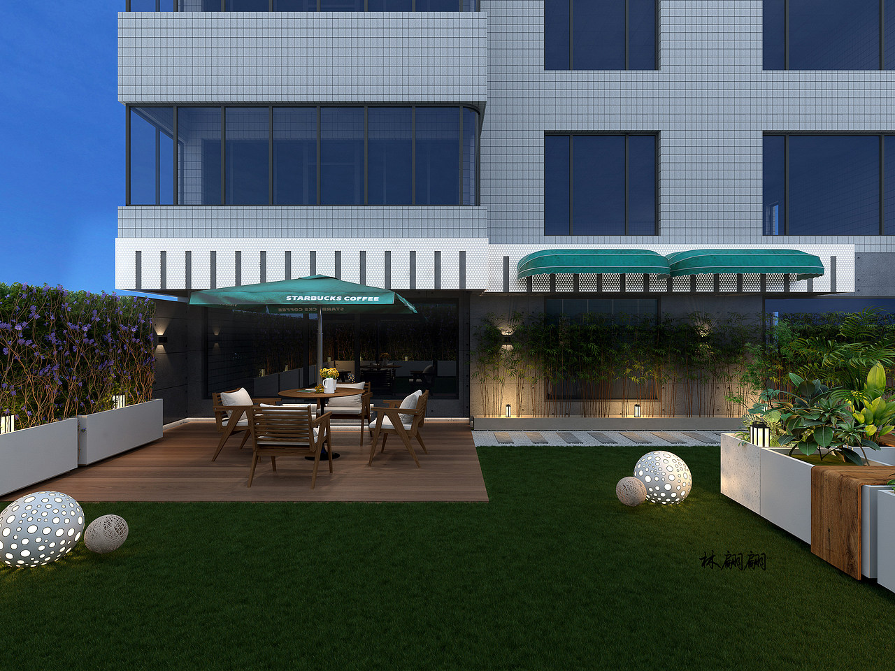 室外效果图|庭院景观（图ZMzc3MzcwNjY4） - 建筑设计 - 站酷设计师林翩翩原创素材 - 站酷ZCOOL