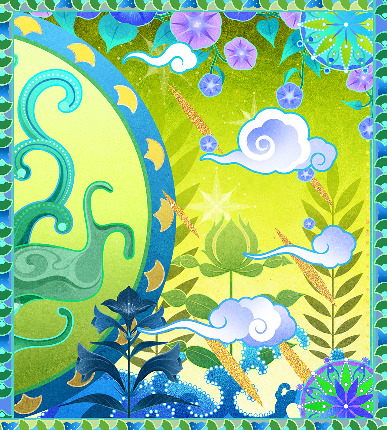 山海经—朱雀·青龙（图ZMzc3MzkzNjU2） - 海报 - 站酷设计师大橘DAJU原创素材 - 站酷ZCOOL