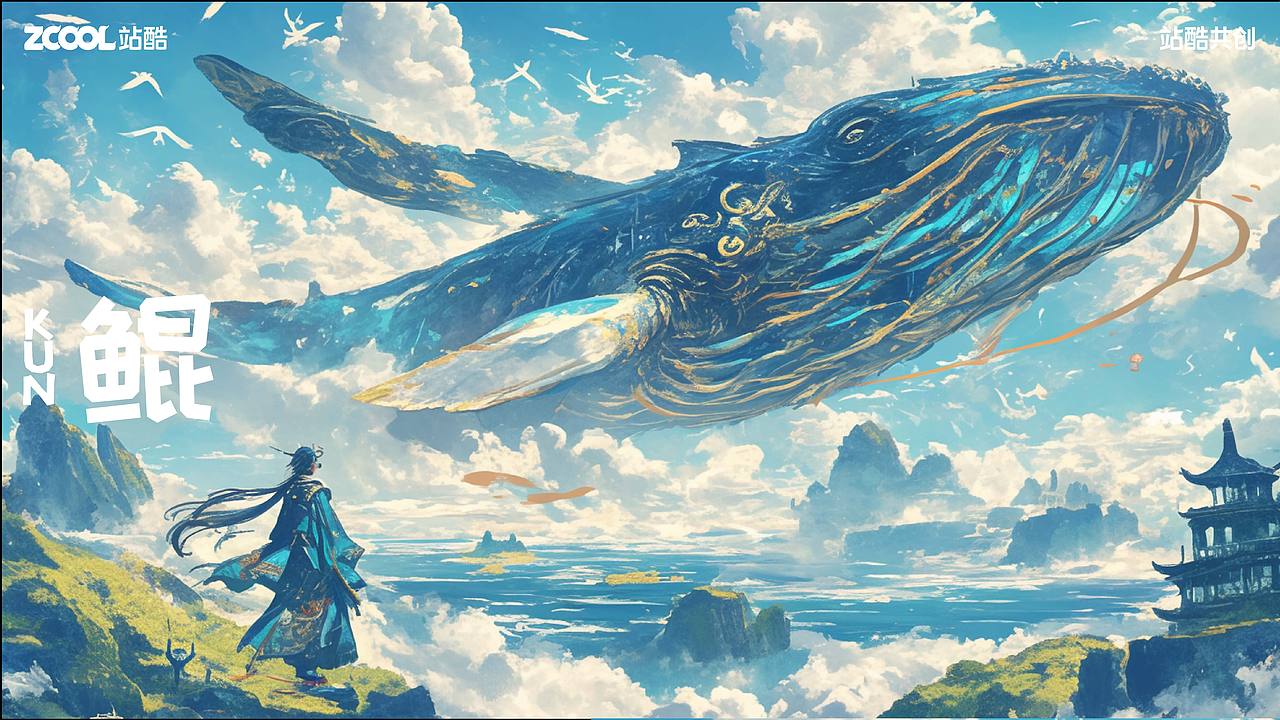 《山海經(jīng)100》-用幻想創(chuàng)作“幻想”（圖ZMzc3Mzk4NjA4） - 海報 - 站酷設計師Blue嚕嚕嚕原創(chuàng)素材 - 站酷ZCOOL