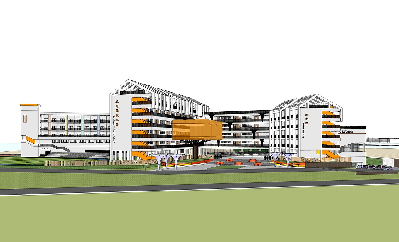 永康梅城小学SU模型下载