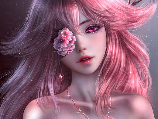 原神-八重神子 同人插画