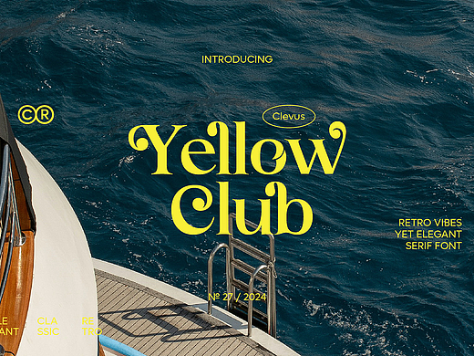 复古时尚品牌推广海报画册婚礼请柬标题衬线英文字体