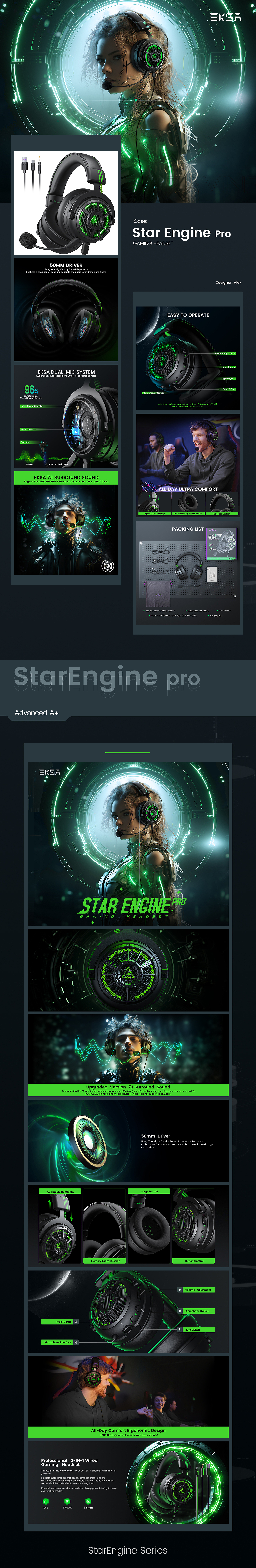 EKSA|StarEngine Series 电竞游戏耳机