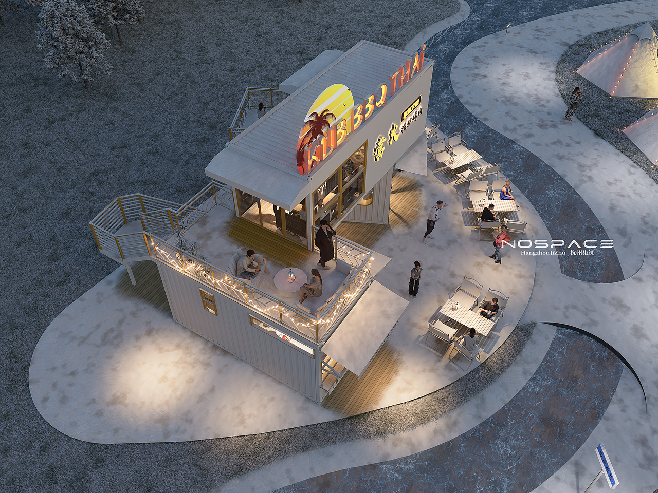 打造低成本集装箱营地烧烤店咖啡店