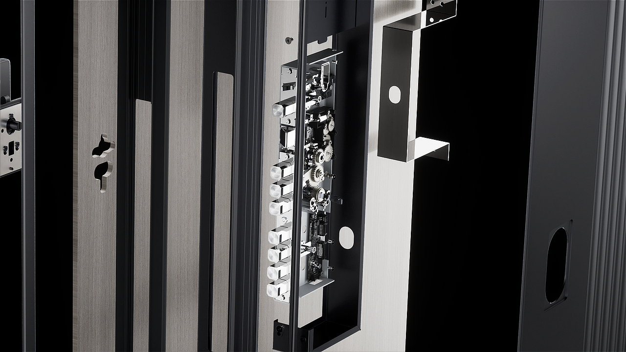 亚太天能 精雕铸铝智能门M8系列（图ZMzc3NDM4NDcy） - 动画/影视 - 站酷设计师菜头阿菜菜原创素材 - 站酷ZCOOL